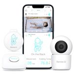 Sense-U Smart Baby Monitor 2: Monitors Infant Body Movement, Rollover, Abdominal Skin Temperature and Baby Room's Temperature, Humidity Level with Real-time Notification from Anywhere, Green