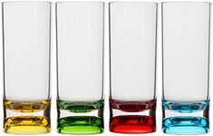 Lily's Home Indoor and Outdoor Unbreakable Shot Glasses, Premium 2oz Clear Acrylic Reusable Cups, Perfect for Any Liquor and Jello Shots. Set of 4 (Multi Color)