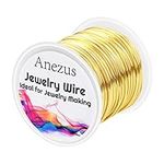 20 Gauge Jewelry Wire for Jewelry Making, Anezus Craft Wire Tarnish Resistant Copper Beading Wire for Jewelry Making Supplies and Crafting (Gold)