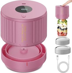 LOVE MOMENT Electric Mason Jar Vacuum Sealer Kit for Wide Mouth and Regular Mouth Mason Jar - Pink