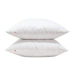 Lancashire Textiles Duck Feather Cushion Pads Generously Filled with Ethically Sourced Feathers Encased in Pure Cotton Cambric Cover - Pack of 2-20" x 20" (50cm x 50cm)