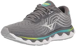 Mizuno Women's Wave Horizon 6 Sneaker, Ultimate Grey-Silver, 8 UK