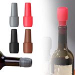 2024 Upgraded Wine Stoppers for Wine Bottles, Reusable Sparkling Wine Bottle Silicone Wine Bottle Stopper, Cover Wine Bottle Caps for Champagne Beer Home Kitchen Bars Use (4)