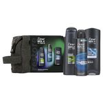 Dove Men+Care Essentials Washbag Collection Gift Set body wash, 2-in-1 shampoo & conditioner and anti-perspirant perfect gifts for men 3 piece