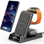 Wireless Charger for Samsung S26 Ultra, 3 in 1 Charging Station for Samsung S26/S25/S24/S23/S22, Charger Stand for Galaxy Watch 8/8 Classic/Ultra/7/6, Galaxy Buds 4/4 Pro, SwanScout 703S (No Adapter)