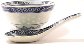 Bowl & Spoon set Ceramic Rice Patte