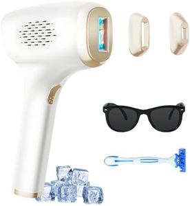 RBPVON Ice-Cooling IPL Laser Hair Remval Device, 3 in 1 with HR/SC/RA Function (9 Energy Levels) for Women and Men, Long Lasting Smoothness on Face, Bikini Line and Body, White