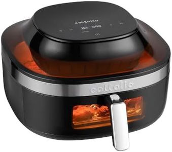 Cottolio Naples Pizza Air Fryer, 8.4 Qt, Stainless Steel Basket, Dual-Heat | 1700W Airfryer for 12" Pizza & Family Meals, Large Viewing Window, PFAS-Free, 304 Stainless Steel Tray & Rack, Toaster, Black