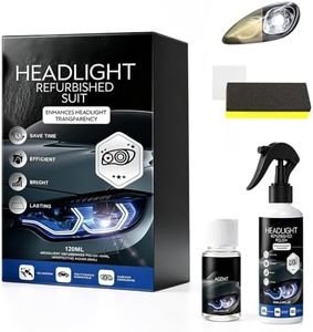 linseyCove Headlight Restoration Kit No Sanding, Car Headlight Restorer for Cloudy Yellowed Lenses, Headlight Restoration Polish with Coating, Easy 3-Step for Cars Trucks SUVs (Set 1)