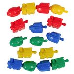 LEARNING ADVANTAGE Transportation Linking Blocks - Set of 36 - Ages 18m Plus - Pop Beads for Toddlers - Early Sensory and Fine Motor Toy