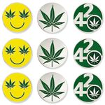 PinMart’s Golf Marijuana Bundle Pack of 9 Golf Ball Markers - Golf Accessories for Men and Women – Fun and Cool Magnetic Golf Ball Markers Set of 9 Markers