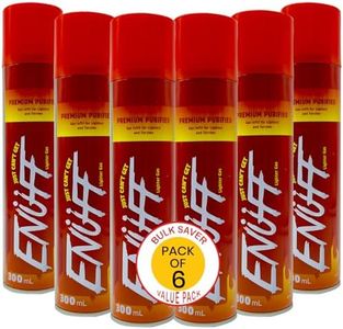 Enuff Premium Butane Gas Refill for Jet Lighters - Purified Torch Fuel with Universal Tip Adapters Included - Clean Burning, Multi-Purpose Refill for Lighters, Camping Stoves, and Torches (6-Pack)