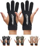 MARKEEP Archery Gloves 2 Pack Shooting Hunting Leather Guard 3-Finger Guard for Youth Adult Man Woman and Beginner Recurve Arrow Bow Archery Protective Gear Accessories