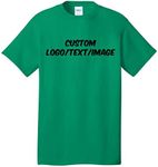 INK STITCH Unisex PC54 Custom Design Your Own Cotton Short Sleeve Tshirts - Kelly Green (3XL)