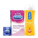 Pleasure Packs (Durex Sensual 200ml, Extra Ribbed 10s)