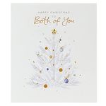 UK Greetings Christmas Card for Both of You - White Tree Design