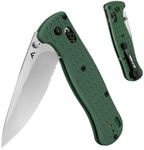 FLISSA 4.5" Folding Pocket Knife, Lightweight EDC Pocket Knife with Axis Lock, 3.2" AUS-8 Steel Blade, Sharp Camping Hiking Knife with Pocket Clip, Unique Tool Gift for Men, Dad (Green)