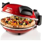 Ariete 917 Pizza in 4 Minutes Multi-use Pizza Oven 1200W Non-Stick Fireclay Stone Max Temperature 400°C 5 Cooking Levels, Includes 2 wooden pallets - Black