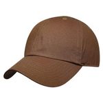 GADIEMKENSD Blank Baseball Cap Washed Cotton Hat for Men Women Unconstructed Soft Basic Hat Unisex Custom Items Plain Caps Dad Hats for Outdoor Sports Golf Running Hiking Coyote Brown