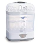 Chicco 2 in1 Steam Sterilizer | Sterilizes upto 6 Bottles | Kills 99.9% Of Germs | 24hrs Sterilization in 5 Mins | Auto Switch Off | Portable & Travel Friendly | 2 Years Warranty Cover