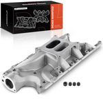 A-Premium Enigne Dual Plane Intake Manifold Compatible with Ford 289 302 Chevy small block V8, [Idle - 5500 RPM Range], Replace# 8124