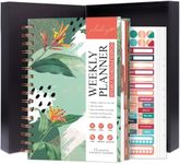 PLANBERRY Hourly Schedule Planner Premium – Undated Weekly Organizer with Time Slots & Monthly Budget – Time Management, Goal Setting, to-Do List & Habit Tracker –6.9″x8.5″(African Green)