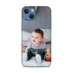 CLEOK Personalised Design Printed Back Cover Compatible with Apple iPhone 13 Mini, Customised Your Phone case with Photo, Logo Design, Name, Polycarbonate Hard Case