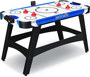 SereneLife 58" Air Hockey Game Table with Motor, Digital LED Scoreboard, Puck Dispenser & Complete Accessories