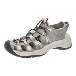 KEEN Women's Astoria West Closed Toe Sandals, Fawn/Tie Dye, 8.5 Narrow