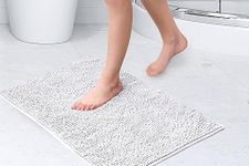 Emma Barclay Noodle Soft Touch Non-Slip Bathroom Rug in White - Shower Mat 40x60cm