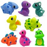 Ynanimery Baby Bath Toys, 8 Pcs Floating Water Toys, Bath Squirters Dinosaur Toys for Baby, Sensory Bath Toys for Toddlers Kids Boys Girls Gift
