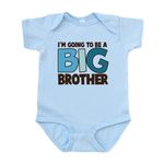 CafePress I'm Going to Be A Big Brother T Shirt Infant Bodys Cute Infant Bodysuit Baby Romper Sky Blue