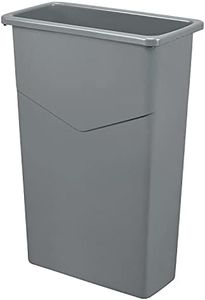 Global Industrial Slim Trash Container, 23 Gallon, Gray