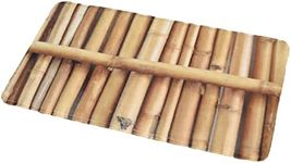 Evideco French Home Goods Bathroom Rug Memory Foam Mat The Island Print Beige 30" L x 18" W