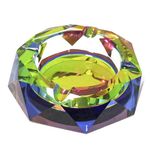 Senliart Vintage Ash Tray Small Glass Ashtray,Cool Ashtrays for Cigarettes Indoor, Ash Tray Glass Cigarette Holder for Weed 4.5"