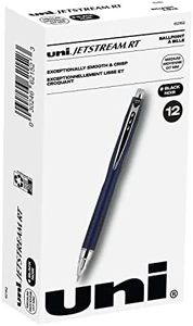 uni-ball Jetstream RT Ballpoint Pens, Fine Point (0.7mm), Black, 12 Count