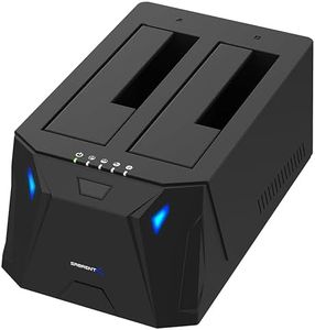 SABRENT Station d'accueil du Disque Dur SATA 2,5"/3,5", 2 Baies Adaptateur SSD/HDD vers USB 3.2, Boitier Externe pour Disque Dur, clonage Hors Ligne, Supporte UASP, câble USB Inclus avec Alimentation