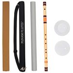 Punam Flutes F Natural Base Right Hand Bamboo Flute/Bansuri Size 28 Inches