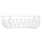 uxcell Clear Acrylic 19 Spaces Makeup and Lipstick Organizer Nail Polish Brush Holder Cosmetic Display Stand