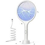 YISSVIC Electric Fly Swatter 4000V Bug Fly Zapper Racket Mosquito Fly Killer 1500 mAh 3 Layers Mesh with USB C Cable Stand Base for Indoor Outdoor