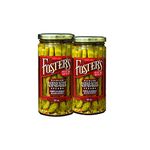 Foster's Pickled Asparagus- Red Pepper- 500mL (2 Pack) - Pickled Asparagus Spears in a Jar - Traditional Pickled Recipe - Fat Free Pickled Asparagus Spicy - Preservative Free Fresh Pickles