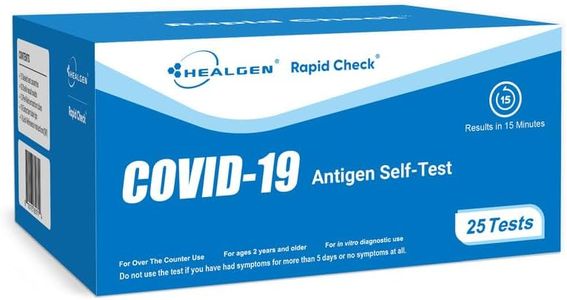 Healgen Rapid Check COVID-19 Antigen Home Test, Results in 15 Minutes, FDA Authorized OTC, 25-Pack Self Test
