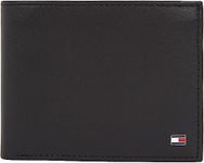 Tommy Hilfiger Men Eton Trifold Walled with Coin Compartment, Black (Black), One Size