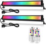 Linke RGB Light Bar 42W Disco Lights Led Wall Washer Light 3350LM with Remote Control RGB Lights for Bar Party Stage Garden BBQ Halloween Christmas Festival Decorative Lighting, 2 Pieces