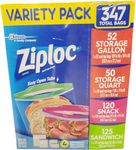 Ziploc Freezer Various Sizes Storage Bags Variety Pack - Pack of 347 Bags