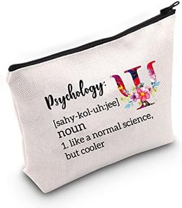 JNIAP Psychology Makeup Bag Mental Health Therapist Gifts Psychology Graduation Gifts Counselor Psychologist Travel Pouch, Psychology bag