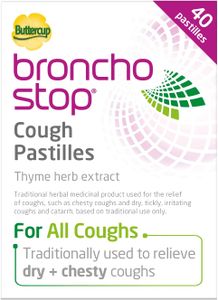 Bronchostop Cough Pastilles, 40 Count – Herbal Cough Relief