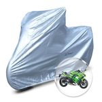 Neodrift 'SilverMax' Bike Cover for Kawasaki Ninja 650 (Windproof, All-Weather Motorcycle Protection, Water & UV Resistant, Dustproof).