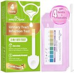 Easy@Home Vaginal pH + UTI Test Strips: Yeast Infection | BV Testing Kit for Women, Urinary Tract Infection and Vaginal pH Balance Test Strip Kits, 4 Urine Tests | 4 Vaginal pH Feminine Health Test