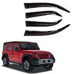 YUVA AUTO Premium Unbreakable Car Window Door Visor/Rain Guard/Wind Deflector Compatible with (Thar Roxx)